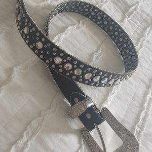 Black Rhinestone Belt